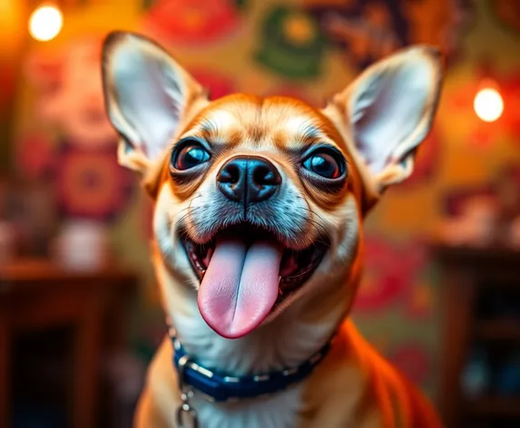 chihuahua with tongue out