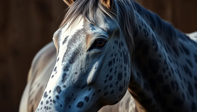 blue roan spotted horse