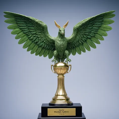 big green detailed trophy