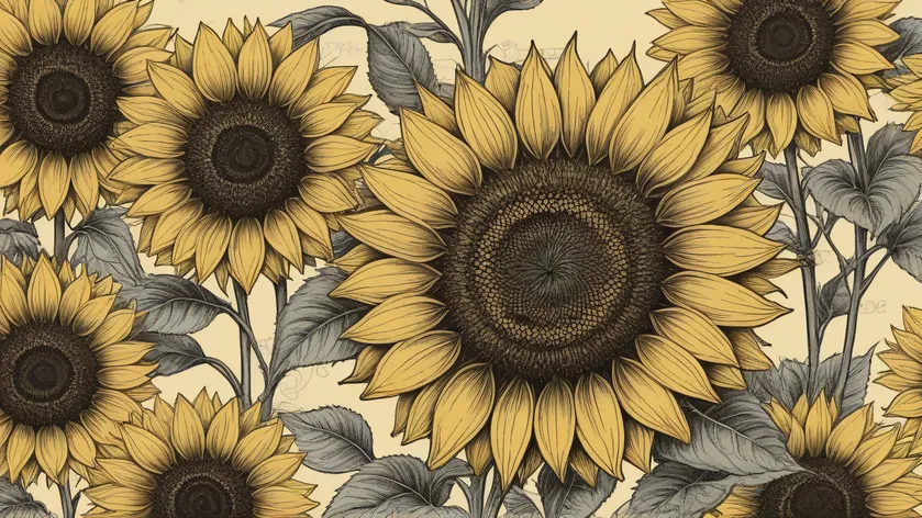 sunflower sketch