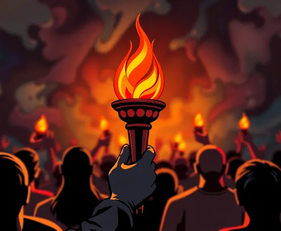 people holding torch logo