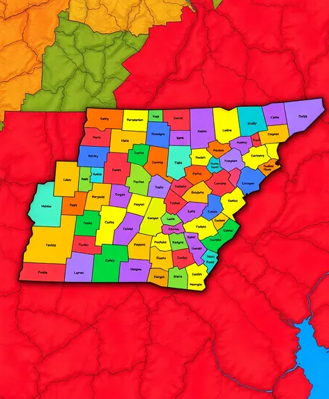 county map of tennessee