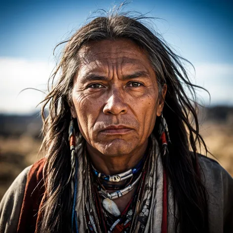 Old native american, serious