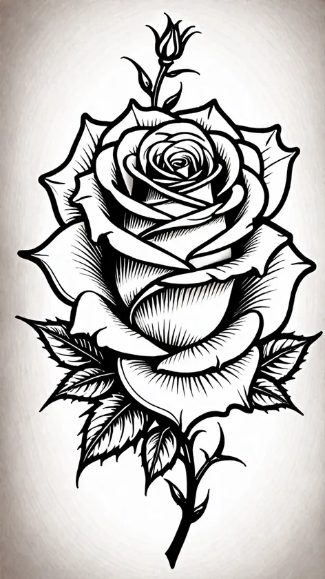 rose with thorns tattoo