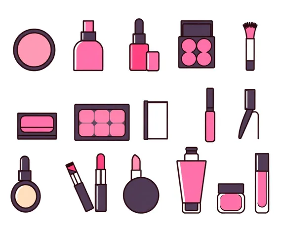 makeup icons easy to