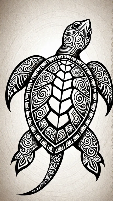 tribal turtle tattoo