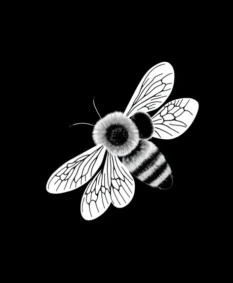 black and white bee