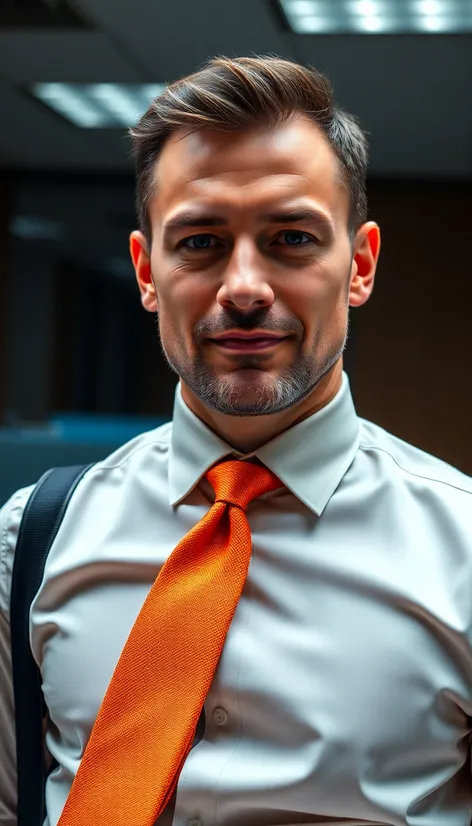 orange tie