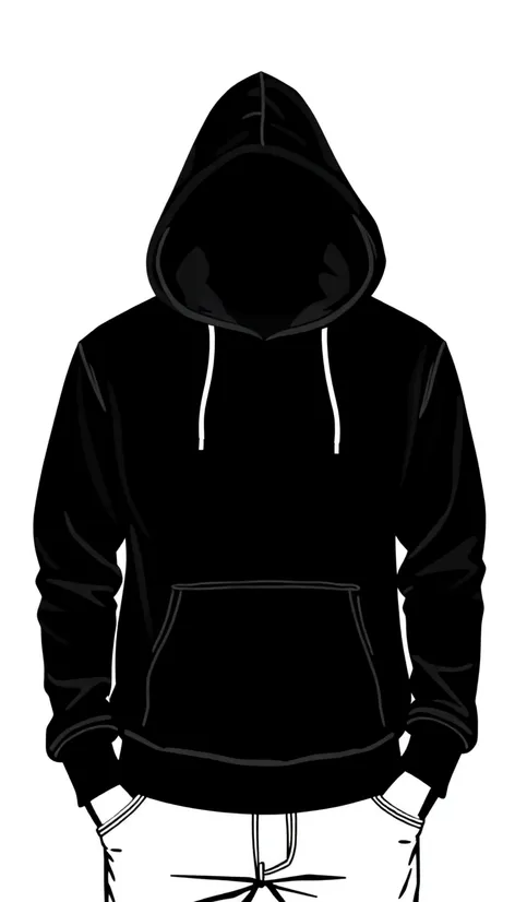 black hoodie template png