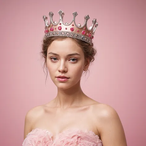 pink crown on display