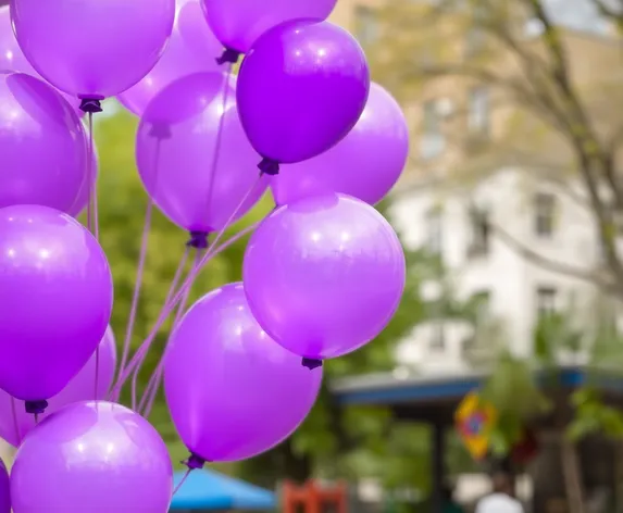 purple balloons