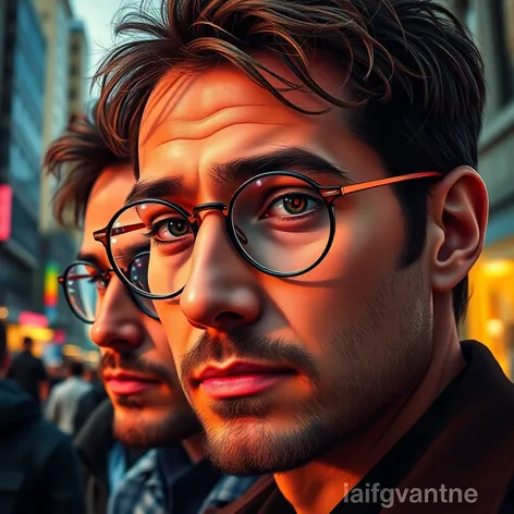 men with round glasses