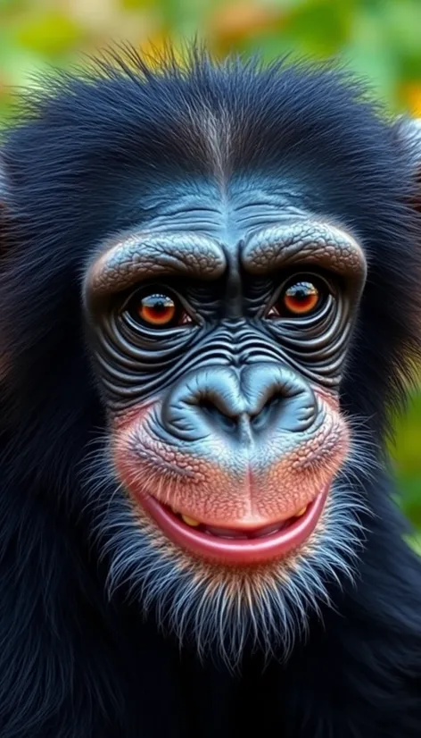 chimp smiling