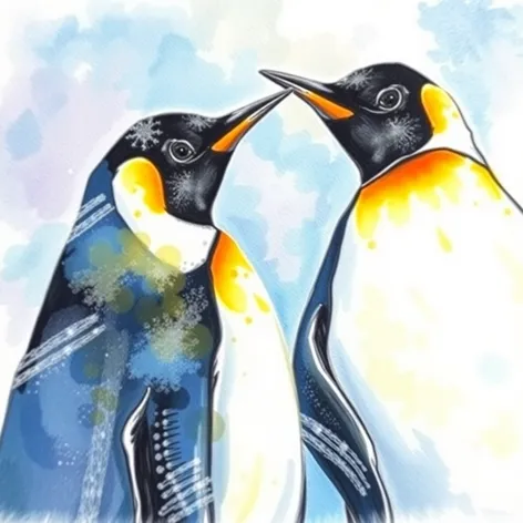 penguins drawing