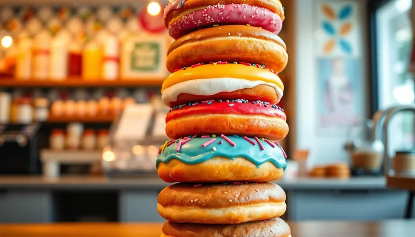 stacking donuts on it