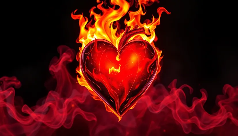 burning heart svg