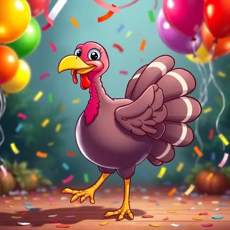 dancing cartoon turkey