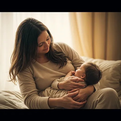 Mother breastfeeding tween daughter