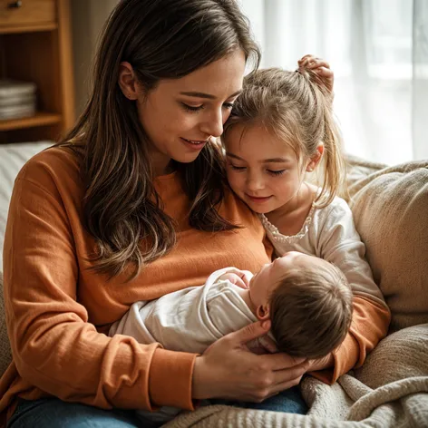 Mother breastfeeding tween daughter