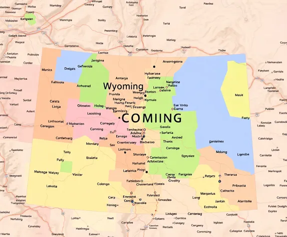 wyoming map with cities