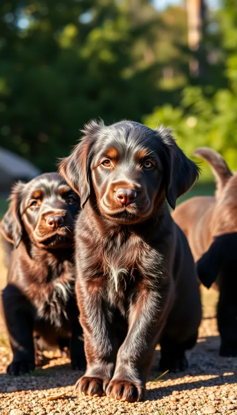 flat coated retriever puppies