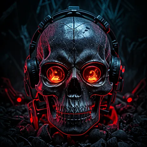 Skull with night vision