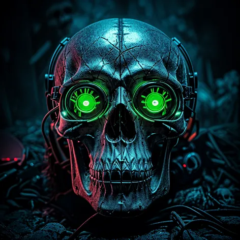 Skull with night vision