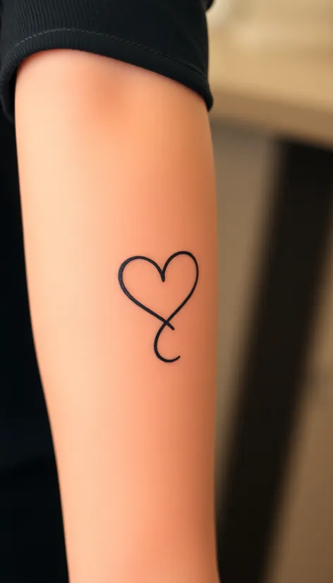 heart and infinity tattoo