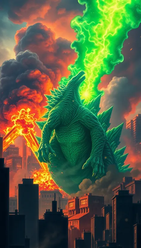 godzilla green atomic breath