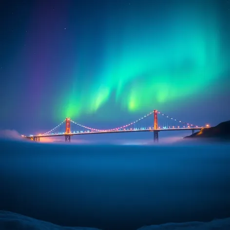 northern lights over mackinac