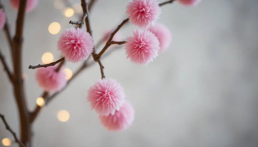 tree with pink fluffy