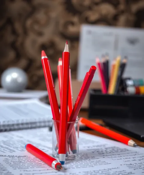 red pens