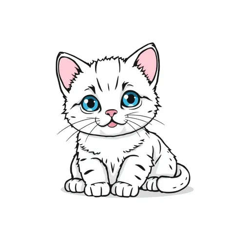 baby cat coloring page