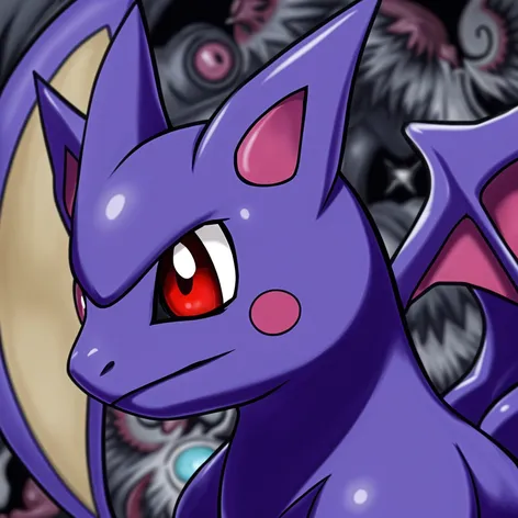 purple pokemon with red