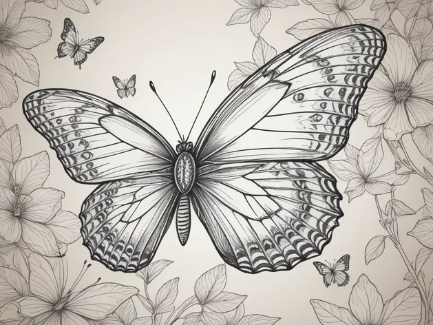 butterfly line drawing