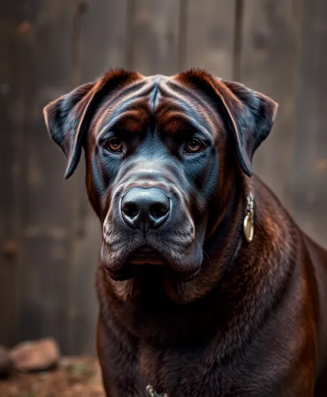 dark brown mastiff