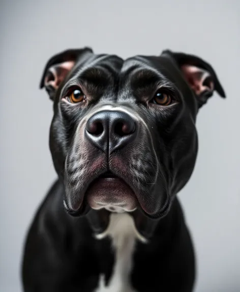 black and white pitbull