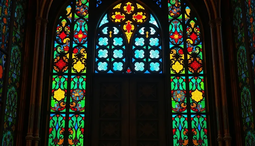 stained glass doors