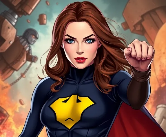 brown hair superhero female