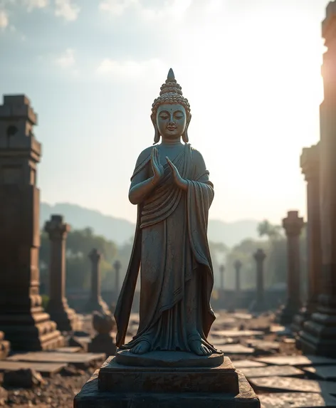 meditating statue