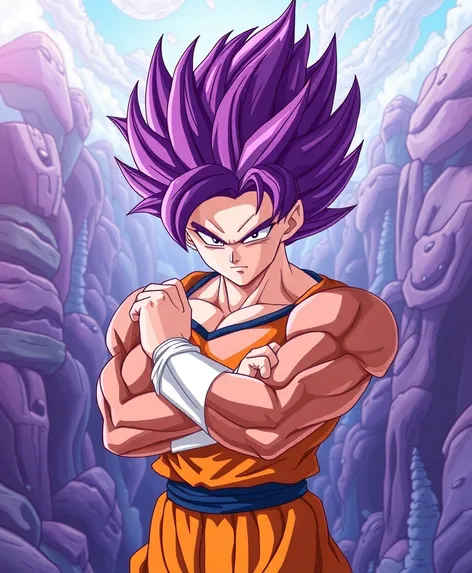 vegeta purple hair