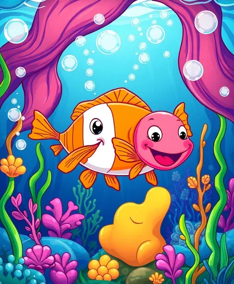 fish hatching cartoon