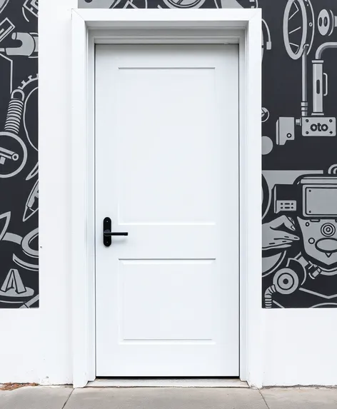 white door black hardware