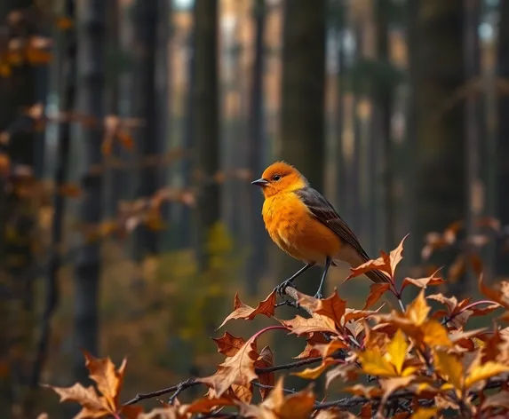 orange and black bird