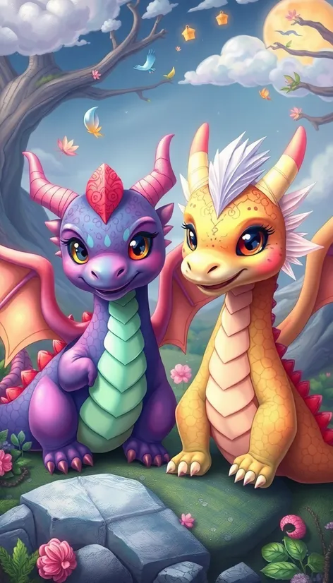 anime cute dragons