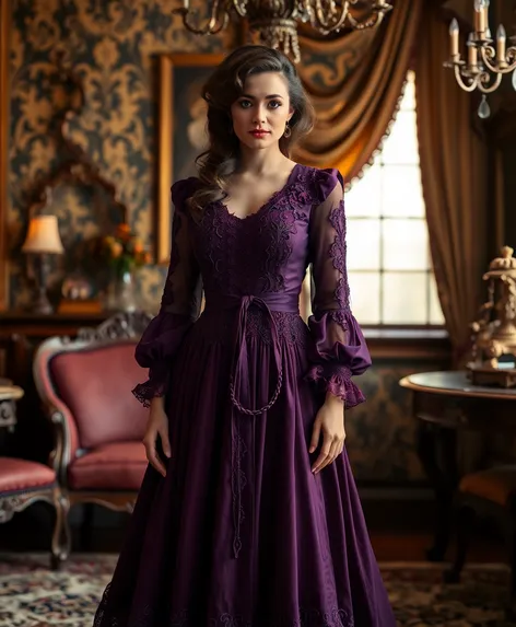 tyrian purple dress