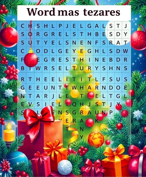 christmas word search puzzles