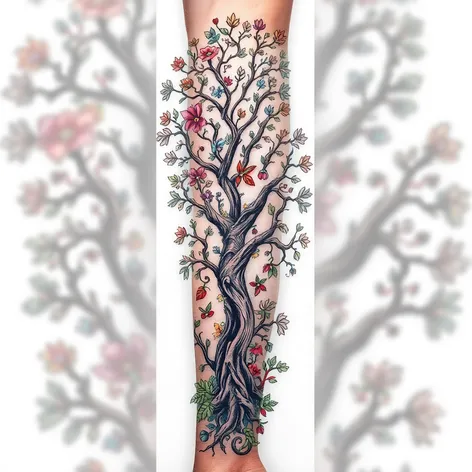 tree arm tattoo sleeve