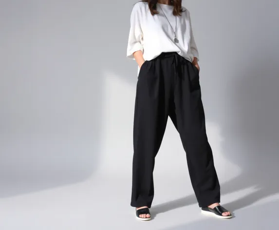 loose black pants with