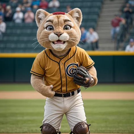 cougar catcher baseball mascot